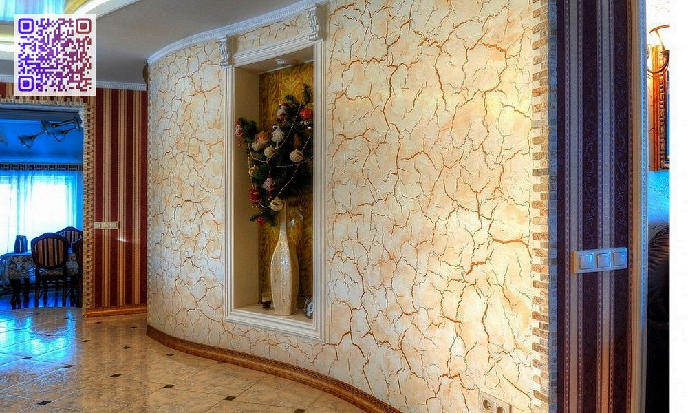 Золотой знак: создание эффекта золотой плитки на стенах декоративной штукатуркой